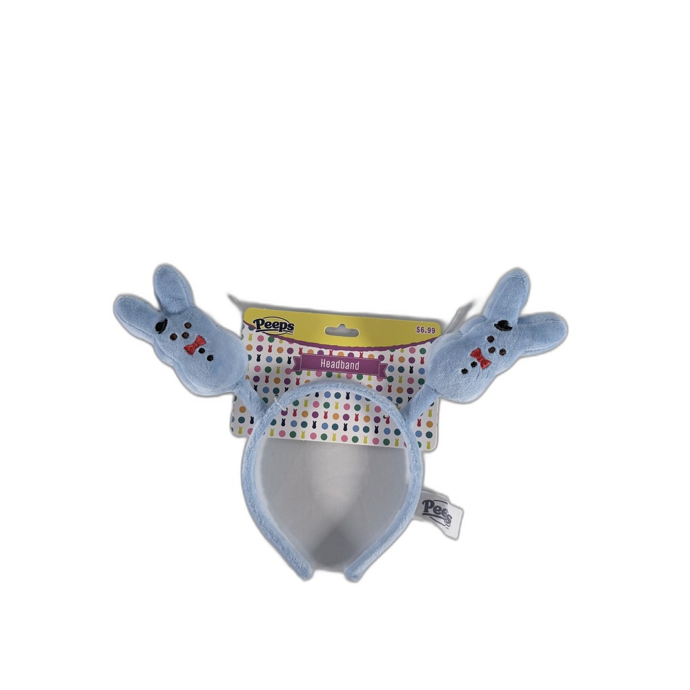 Peeps Blue Bunny Plush‎ Headband Easter Costume Accessory Adult Size New
